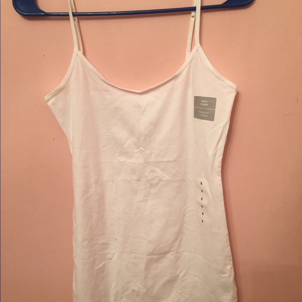 First layer white tank top